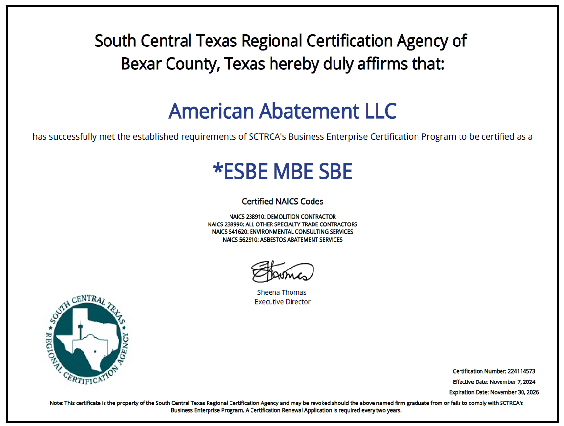 MBE SBE ESBE 11 30 26