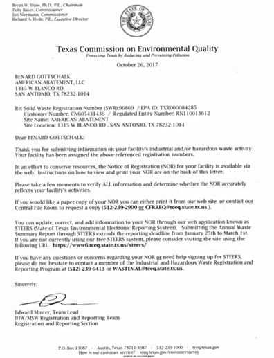 licenses and certifications tceq license